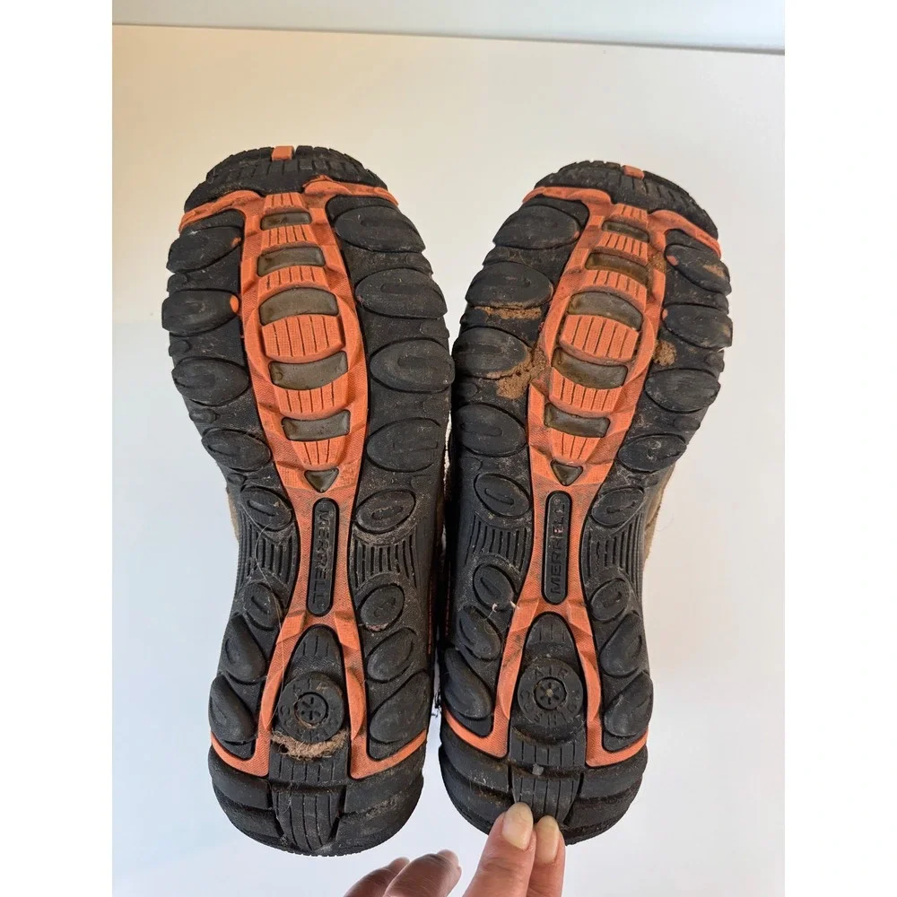Merrell M-Select DRY Mens Brown Orange Waterproof Hiking Boots J8804C Size 8
